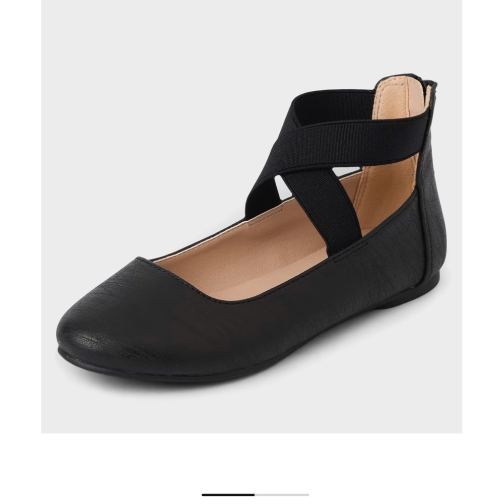 The Children's Place Black Dress Shoes with Elastic Straps